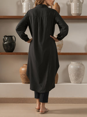 Black Two-Piece Kaftan Set