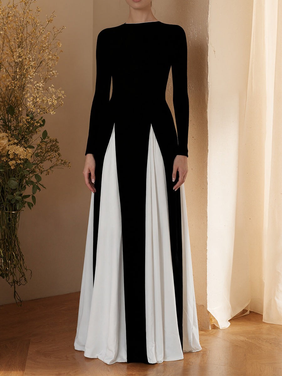 Black & White Contrast Dress