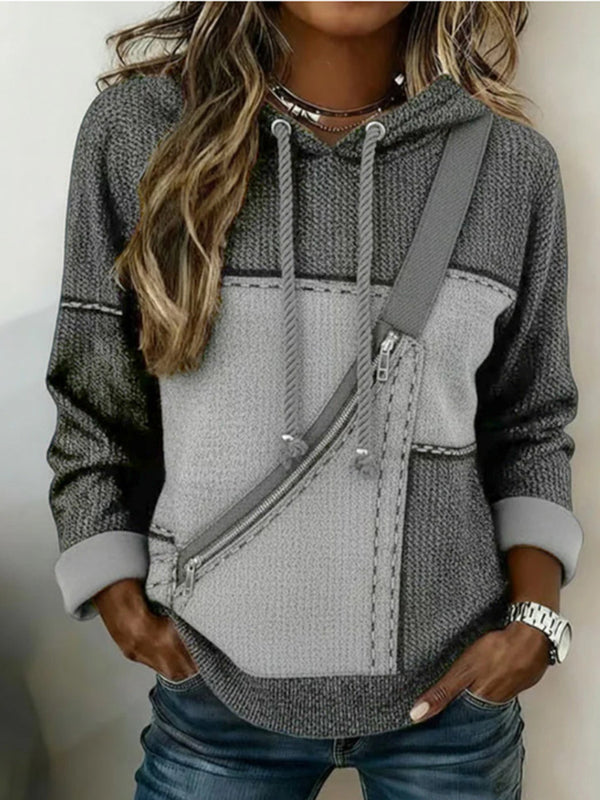 Casual Hooded Long-Sleeve Printed Sweatshirt