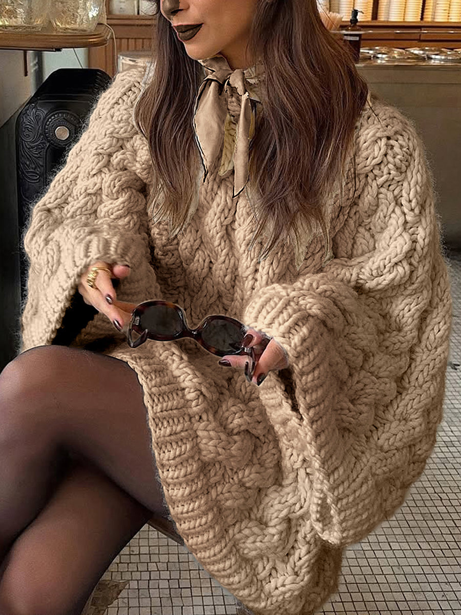 Casual Long Sleeve Knit Sweater