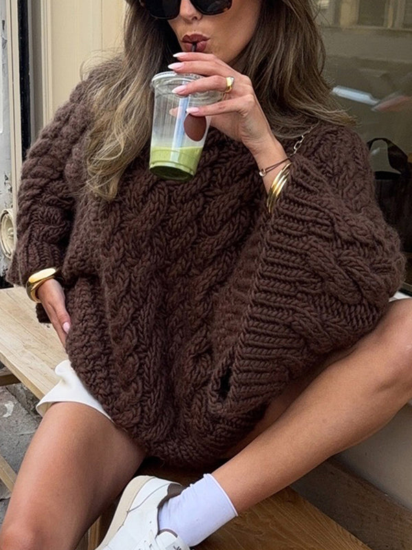 Casual Resort Long Sleeve Knit Sweater