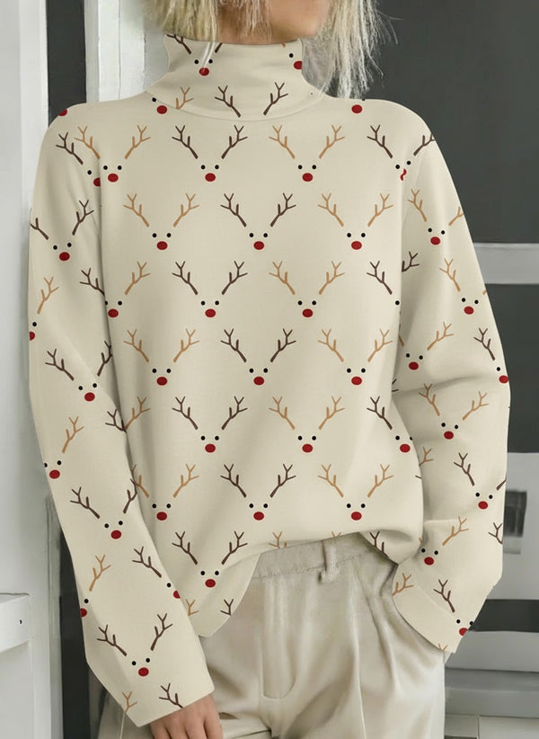 Christmas Print Casual Top