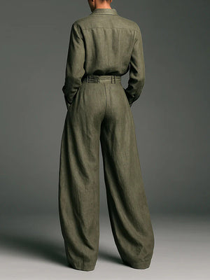 Classic Shirt & Tailored Pants Set