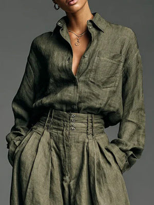 Classic Shirt & Tailored Pants Set