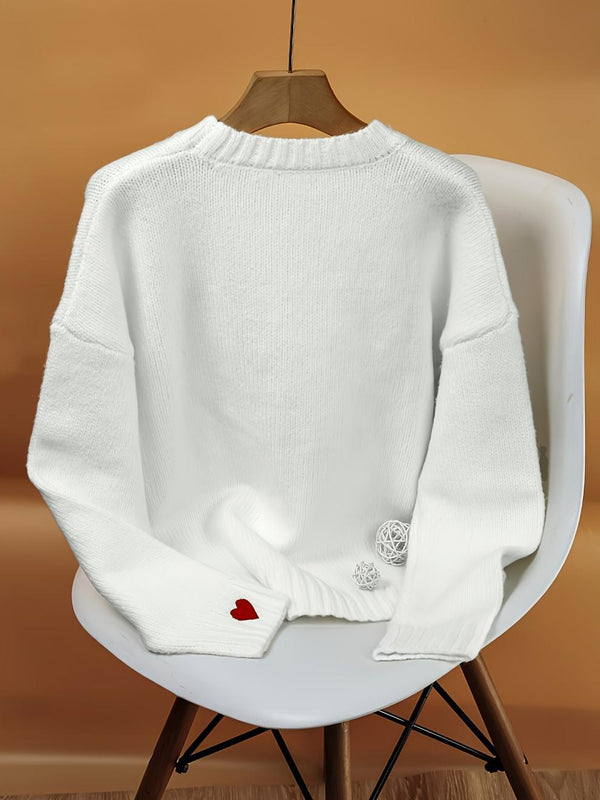 Classic White Long Sleeve Sweater