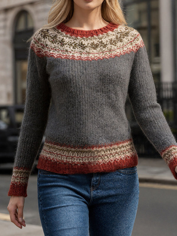 Contemporary Color-Block Pullover