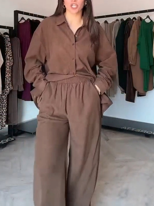 Corduroy Two-Piece Set