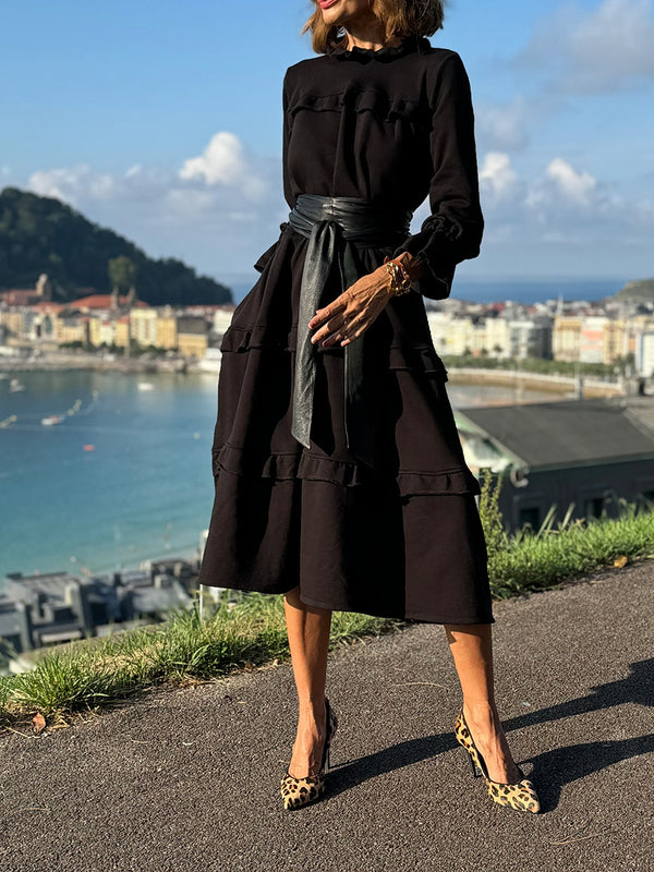 Cozy Ruffle Maxi Dress