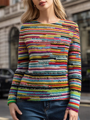 Cozy Striped Knit Sweater