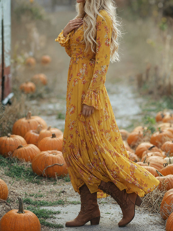 Elegant Floral Maxi Dress