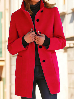 Elegant High-Collar Coat