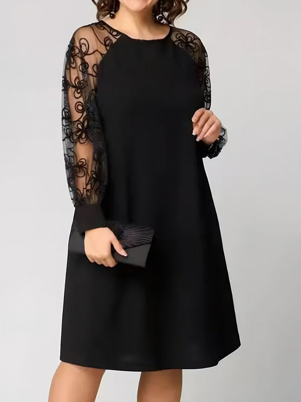 Elegant Lace Panel Dress