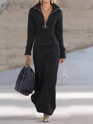 Fleece-Lined Long-Sleeve Dress