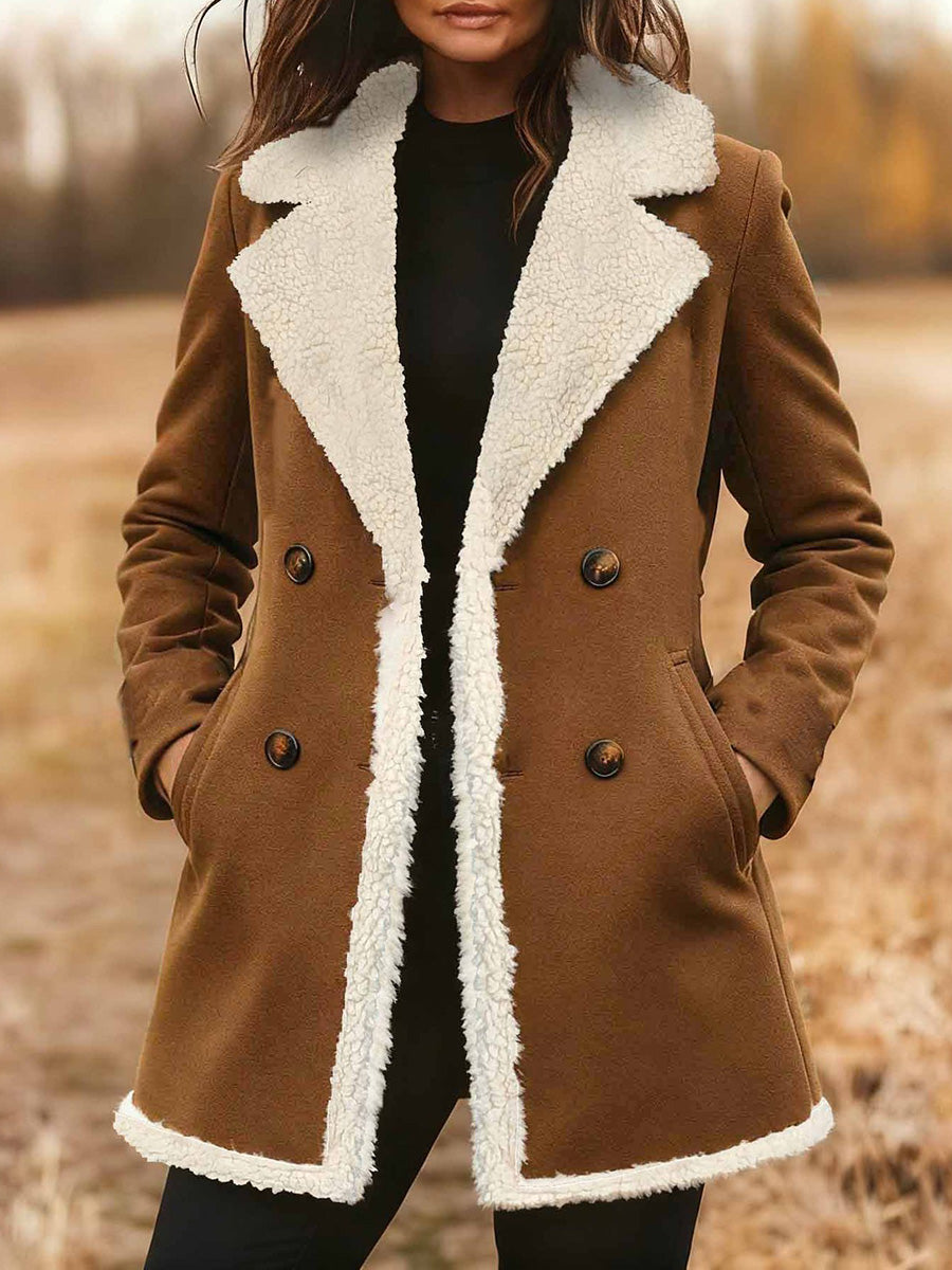 Fleece-Lined Suede Jacket