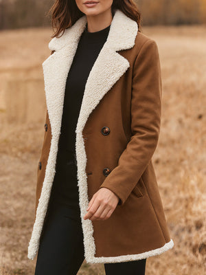Fleece-Lined Suede Jacket