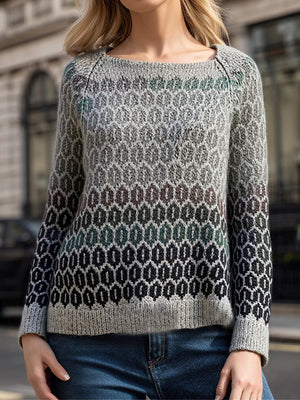 Geometric Colorblock Knit