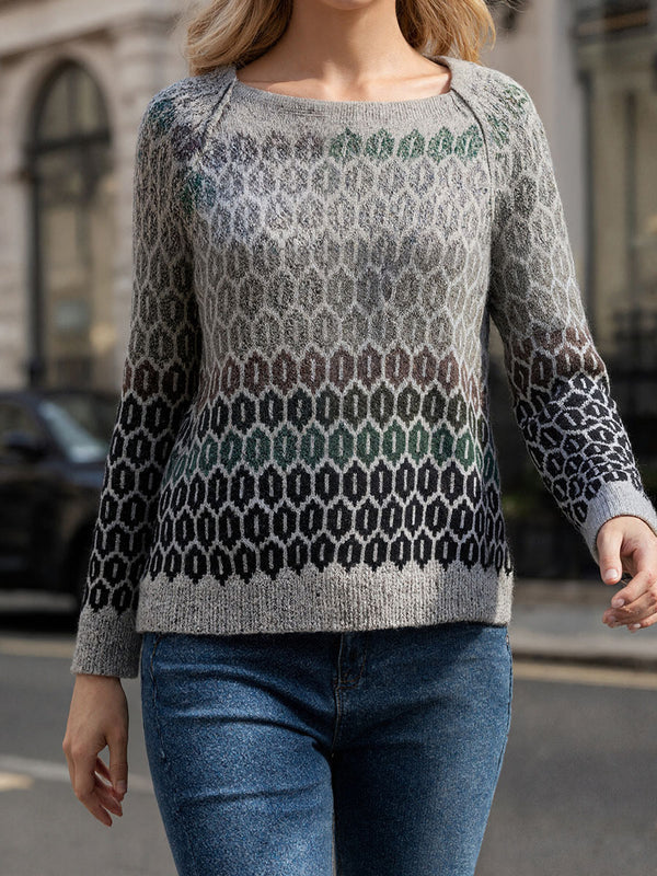 Geometric Colorblock Knit