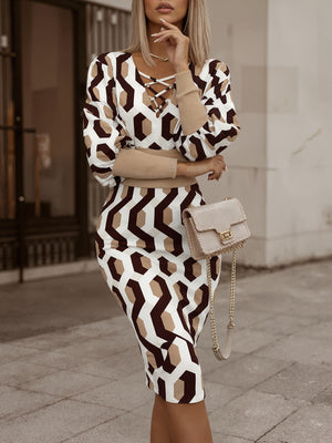 Geometric Print Dress