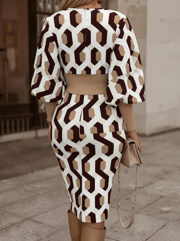 Geometric Print Dress