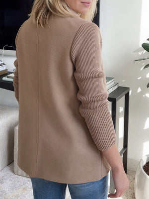 Knit Patchwork Winter Coat