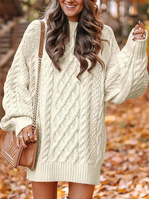 Loose-Fit Knit Pullover Sweater