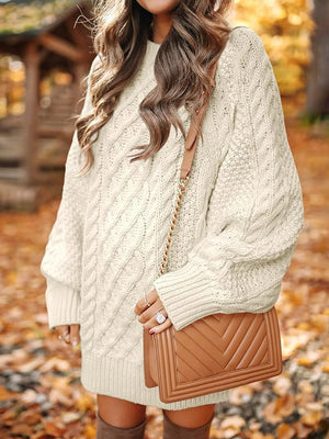 Loose-Fit Knit Pullover Sweater
