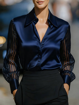 Luxury Satin Long-Sleeve Shirt