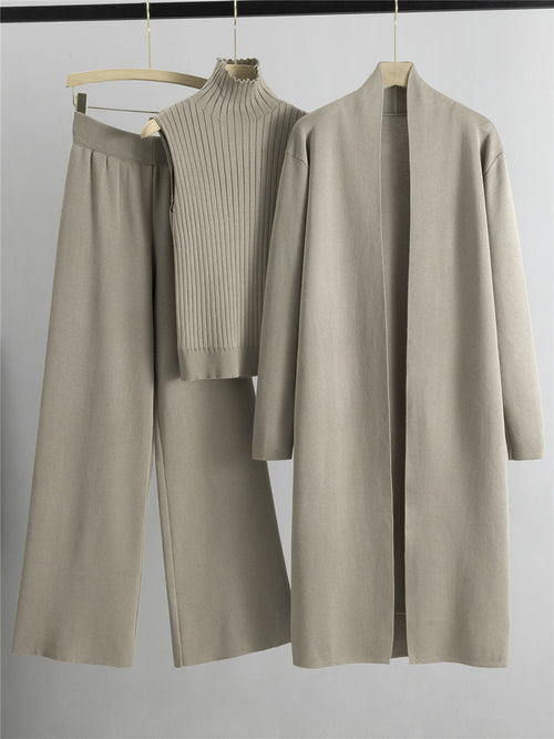Luxury Three-Piece Knitwear Set