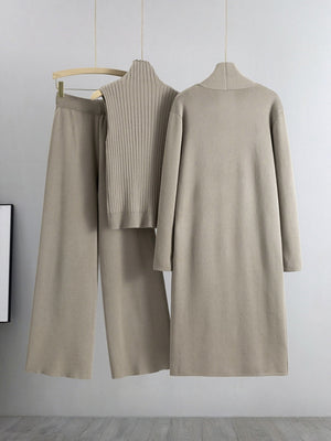 Luxury Three-Piece Knitwear Set