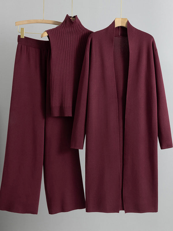 Luxury Three-Piece Knitwear Set