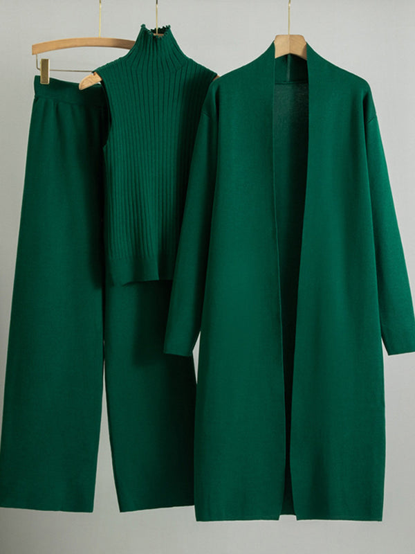 Luxury Three-Piece Knitwear Set