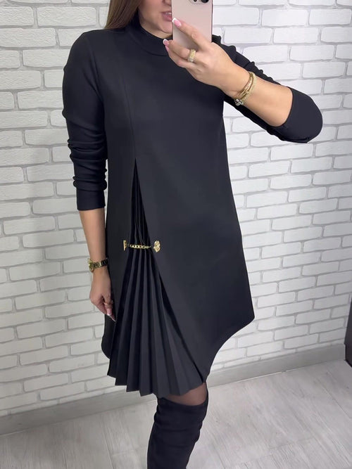 Minimalist Gathered Detail Midi Dress