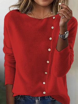 Modern Asymmetric Knit Cardigan Top