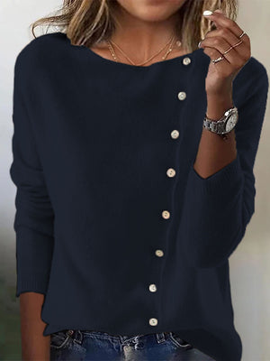 Modern Asymmetric Knit Cardigan Top