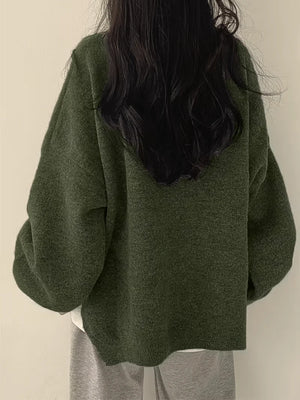 Oversized Side-Slit Sweater