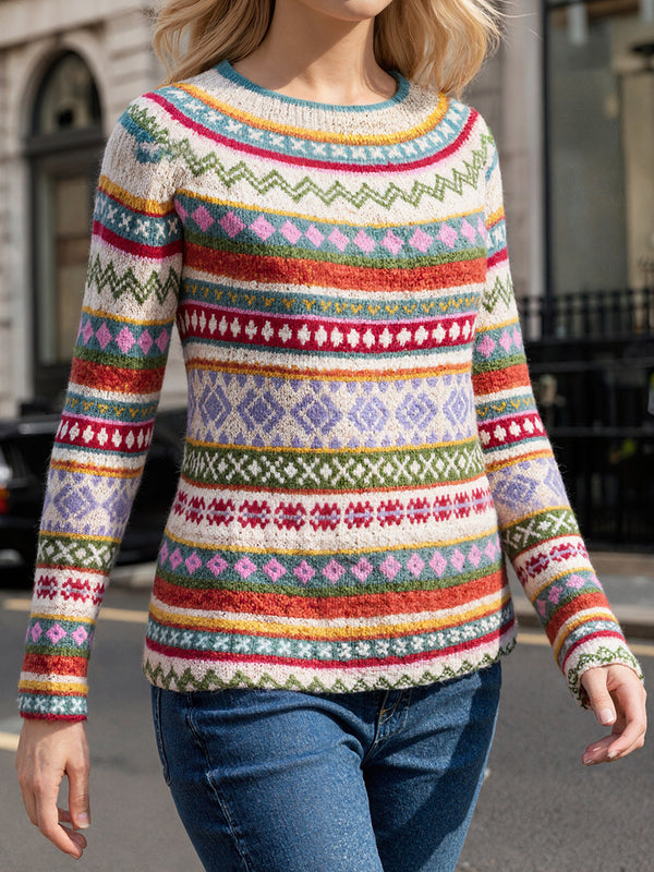 Round-Neck Statement Sweater
