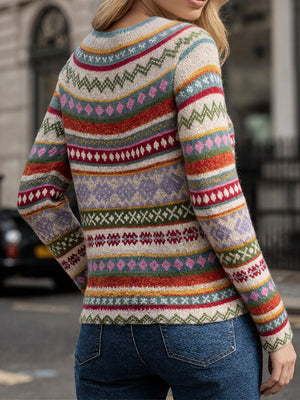 Round-Neck Statement Sweater