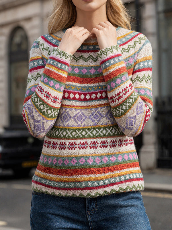 Round-Neck Statement Sweater