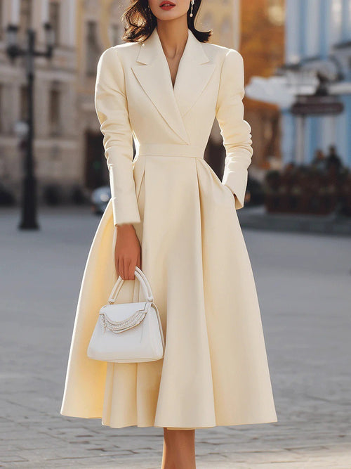 Sophisticated Waist-Defined Midi Dress