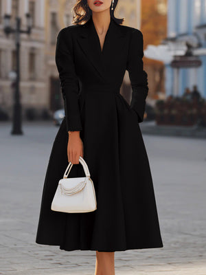 Sophisticated Waist-Defined Midi Dress