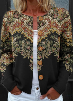 Stylish Fashion Print Cardigan