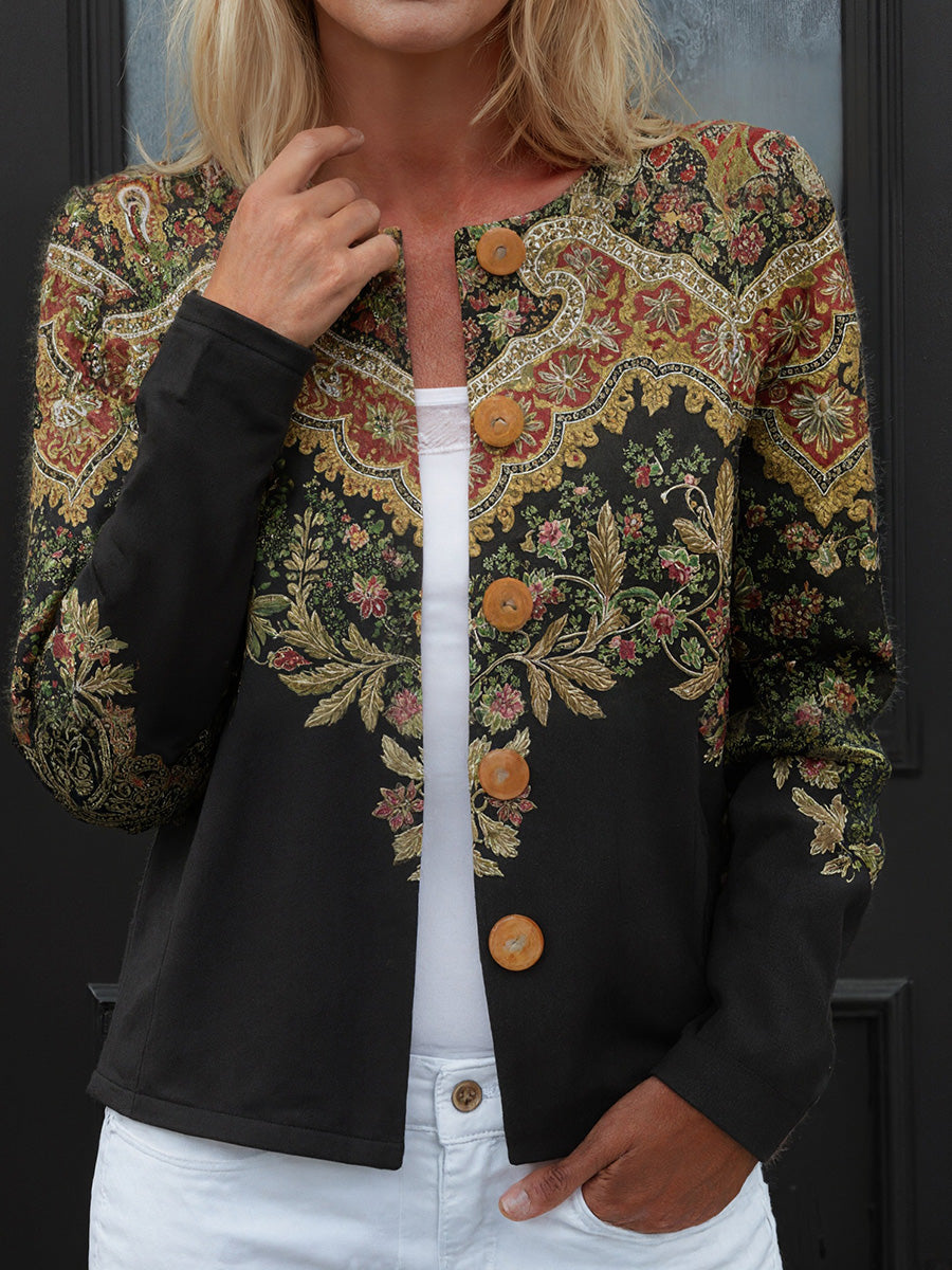 Stylish Fashion Print Cardigan