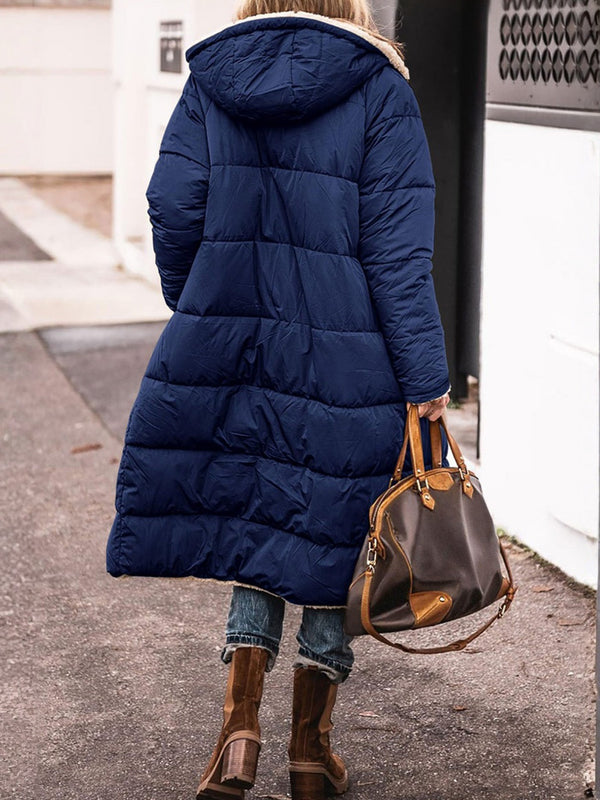 Two-in-One Reversible Cotton Hoodie Jacket