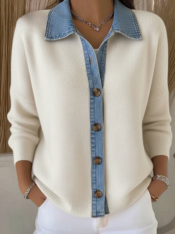 Unique Denim Patchwork Cardigan