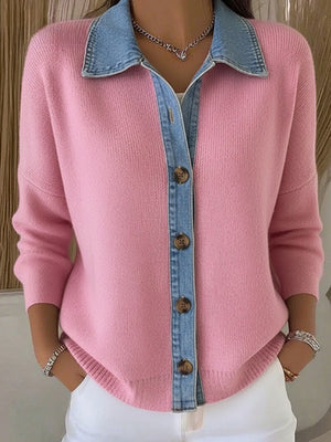 Unique Denim Patchwork Cardigan