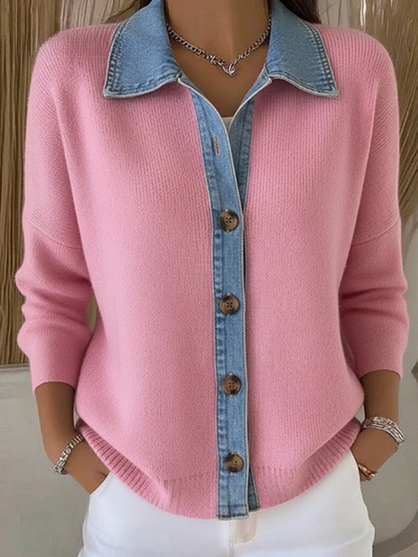 Unique Denim Patchwork Cardigan