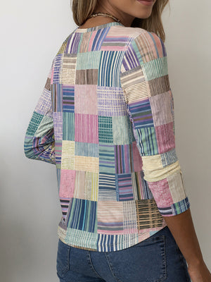 Versatile All-Season Printed Top