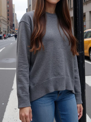 Versatile Knit Pullover Sweater