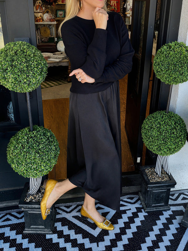 Women Inner Dress + Knitted Pleated Top Casual Suit