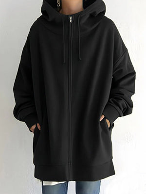 Women's Fall/Winter Zipper Hoodie with Fleece Lining